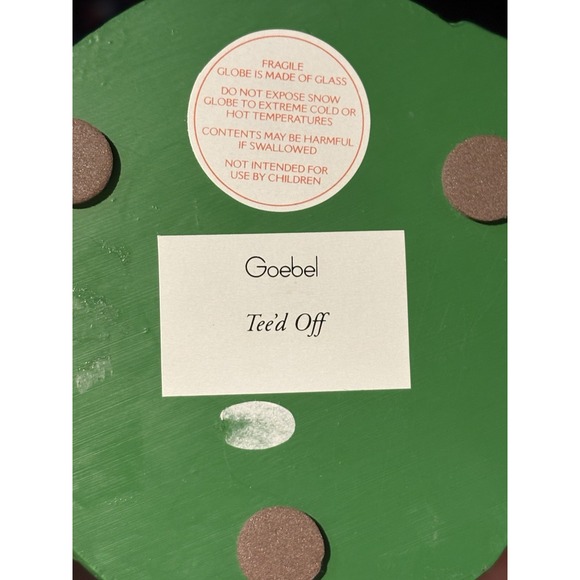 Goebel Vintage 1999 Looney Tunes Tazmanian Devil "Tee'd Off" Golfing Snowglobe - Picture 5 of 5